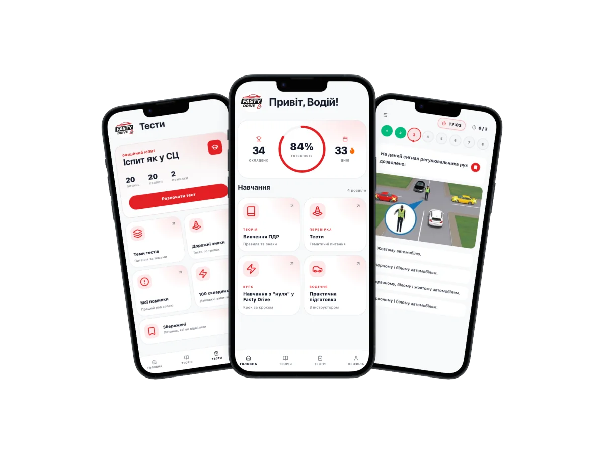 Скриншот Fasty Drive — Telegram-бот для підготовки до іспиту ПДР